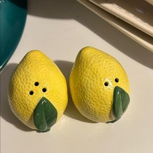Lemon Shaped Salt and Pepper Shakers